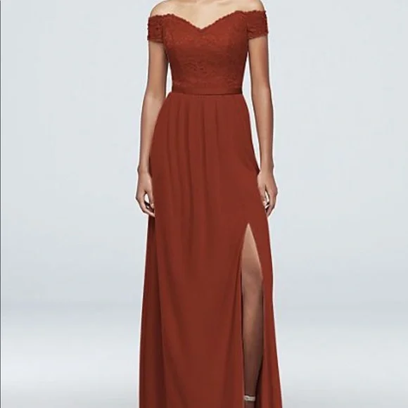 David's Bridal | Dresses | Davids Bridal Bridesmaid Dress Cinnamon |  Poshmark
